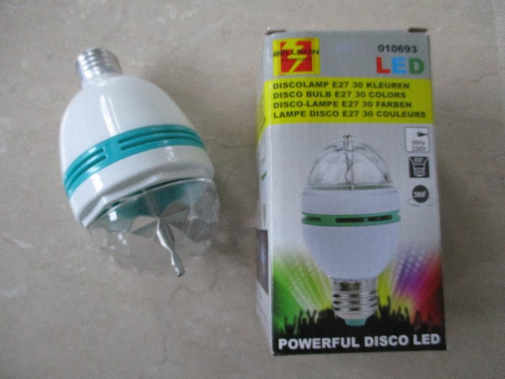 Roterende LED disco lamp, Ophalen of Verzenden, Zo goed als nieuw, Licht, Kleur