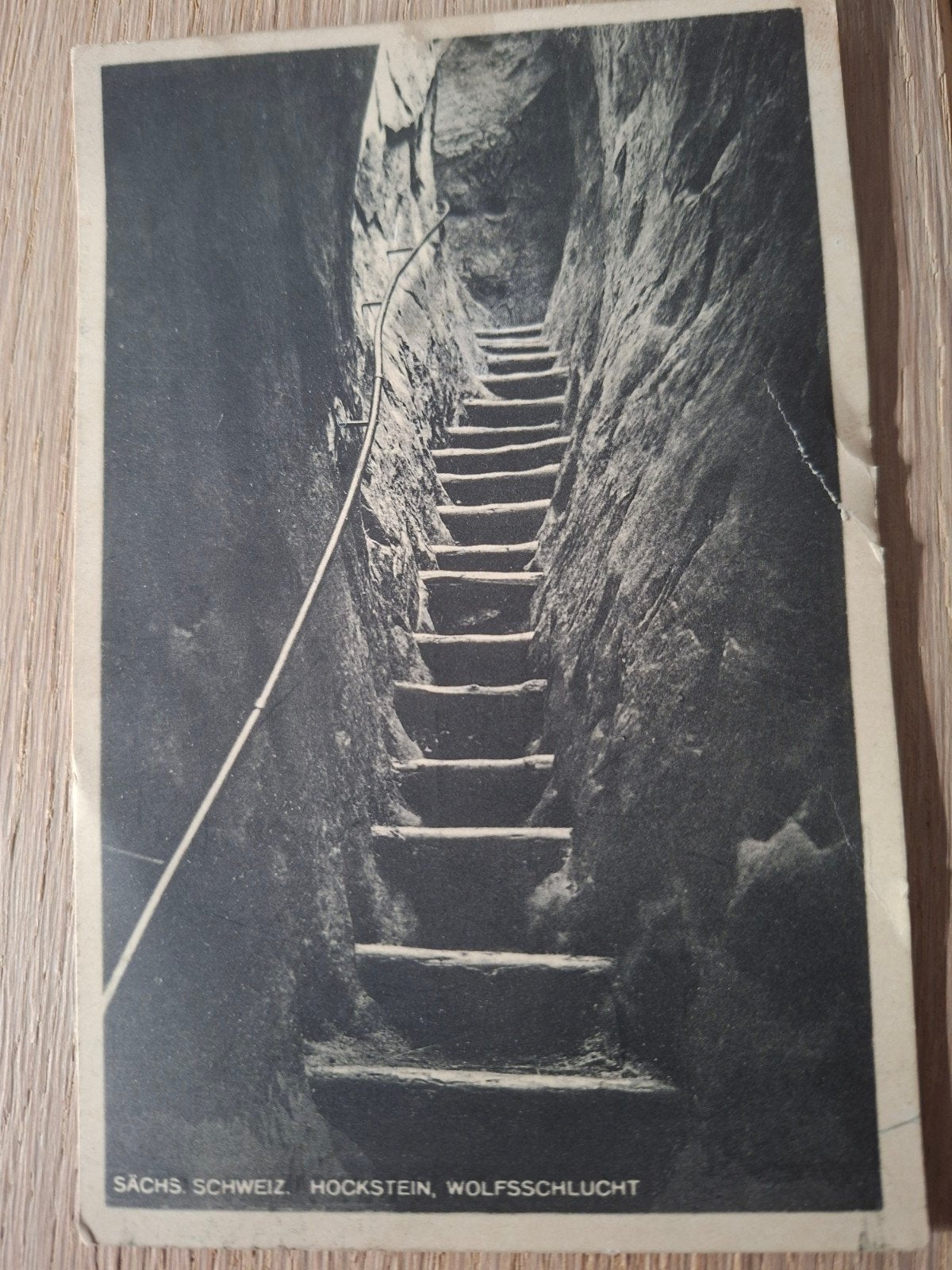 Ansichtkaart Zwitserland Hockstein Wolfsschlucht grot, Verzenden