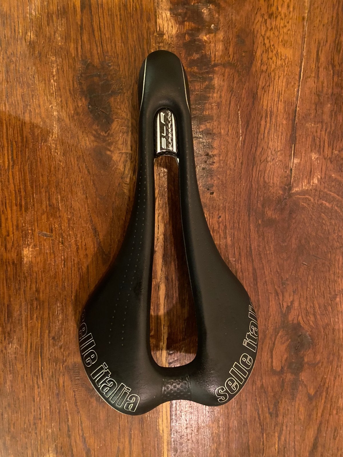 Selle italia TM SLR superflow, Leer, Ophalen of Verzenden, Zo goed als nieuw, Zadel