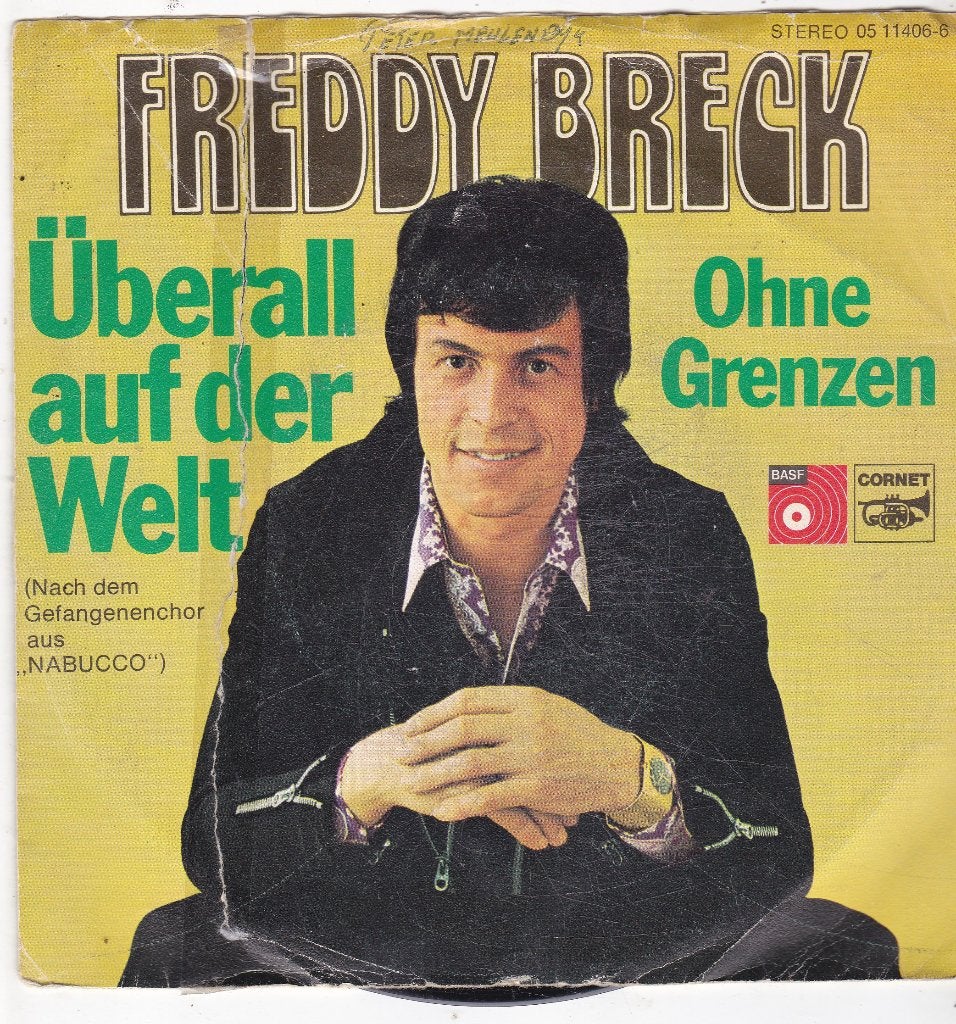 7" Single freddy Breck - Überall auf der welt, Ophalen of Verzenden, Gebruikt, 7 inch, Pop