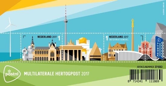 Nederland NVPH nr 3565 postfris Multilat. Hertogpost 2017, Postzegels en Munten, Ophalen of Verzenden, Na 1940, Postfris