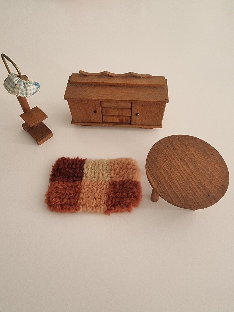 Poppenhuis meubeltjes jaren 50 vintage, Ophalen of Verzenden, Gebruikt, Poppenhuis