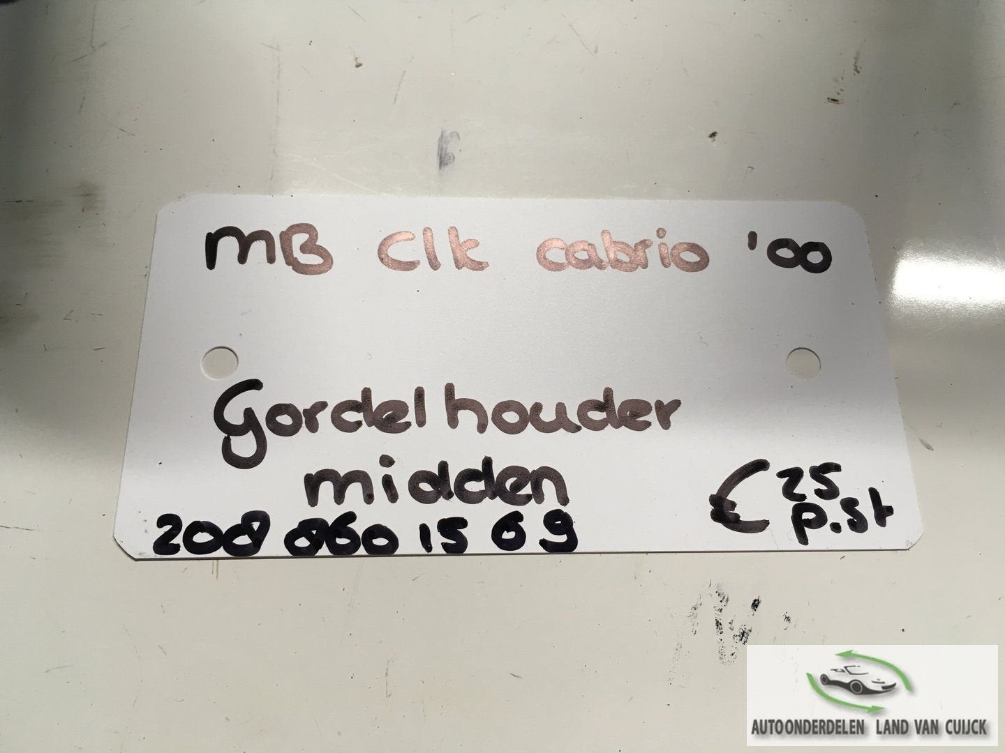 Mercedes  CLK Cabrio 2000  Gordel insteek  208 860 1569, Gebruikt, -, -, Ophalen of Verzenden