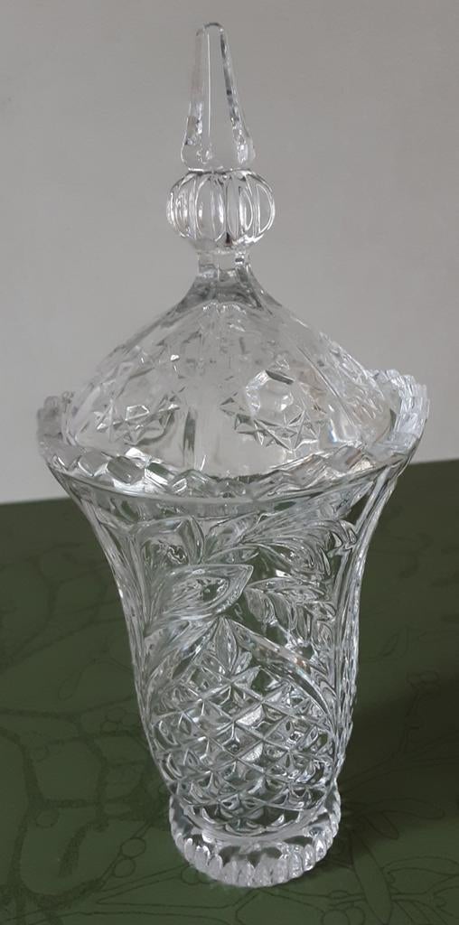 Hoge kristallen bokaal, Antiek en Kunst, Antiek | Glas en Kristal, Ophalen of Verzenden
