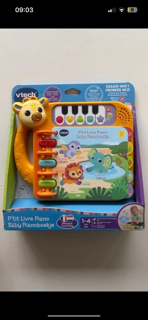 Vtech baby piano boekje nieuw, Ophalen of Verzenden, Nieuw, Overige typen, Met licht