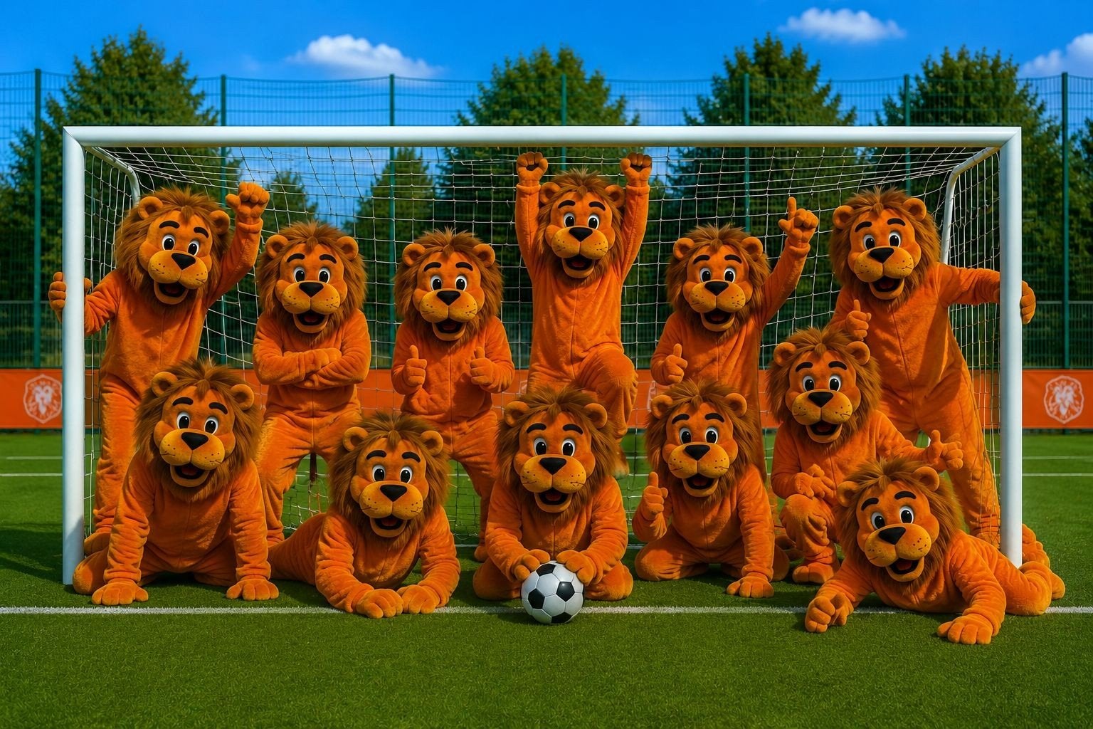 Oranje leeuw, Ophalen