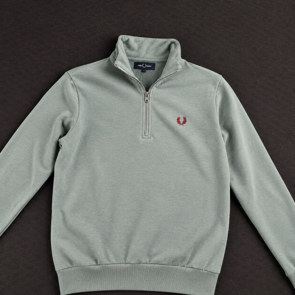 Fred Perry Quarter Zip Sweater Mint Groen – Maat M, Maat 48/50 (M), Nieuw, Ophalen of Verzenden, Fred Perry