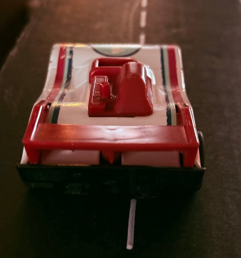 Tonka raceauto wit met achterspoiler diecast 13cm 1/35, Ophalen of Verzenden, Gebruikt, Auto