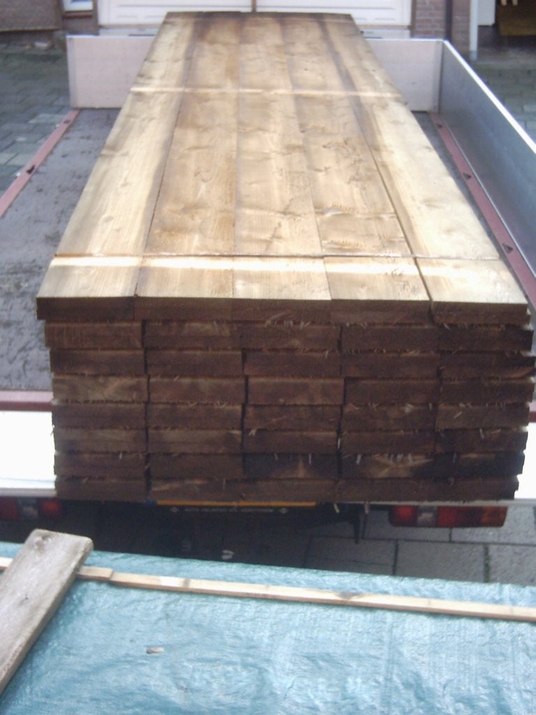 Fijnbezaagde planken 25 x 200 mm. 35/ 4 mtr., Tuin en Terras, Palen, Balken en Planken, Ophalen, Nieuw, 250 cm of meer, Planken