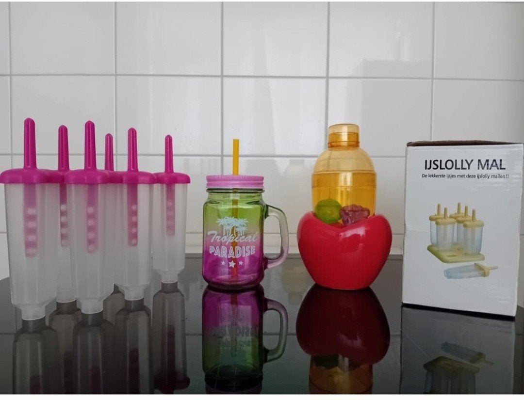 Cocktail ijslolly maker 6.ijsjes samen compleet te koop., Ophalen, Zo goed als nieuw