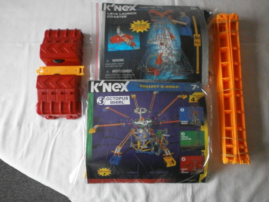 Knex Lava Launch Coaster + Octopus Whirl, Ophalen of Verzenden, Gebruikt, K'nex