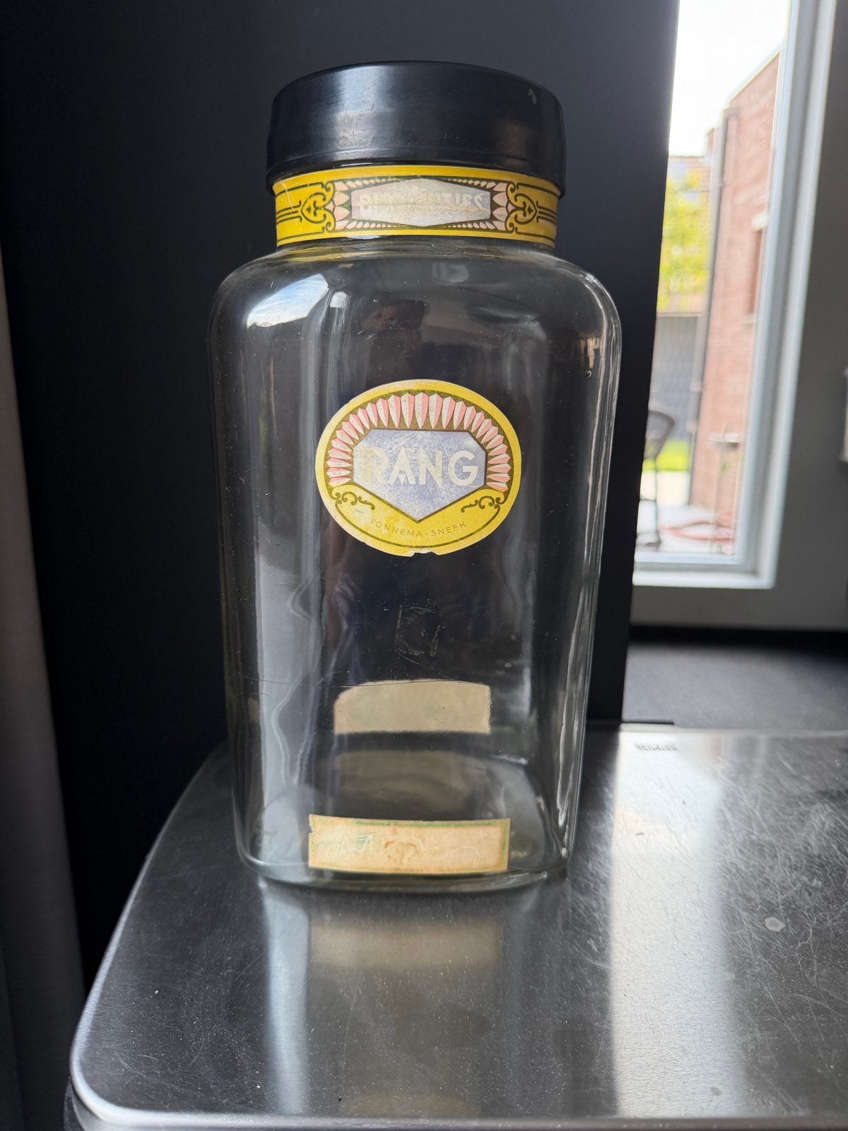 Vintage Tonnema Rang Snoeppot Glas Jaren '50-'60 Sneek, Ophalen of Verzenden
