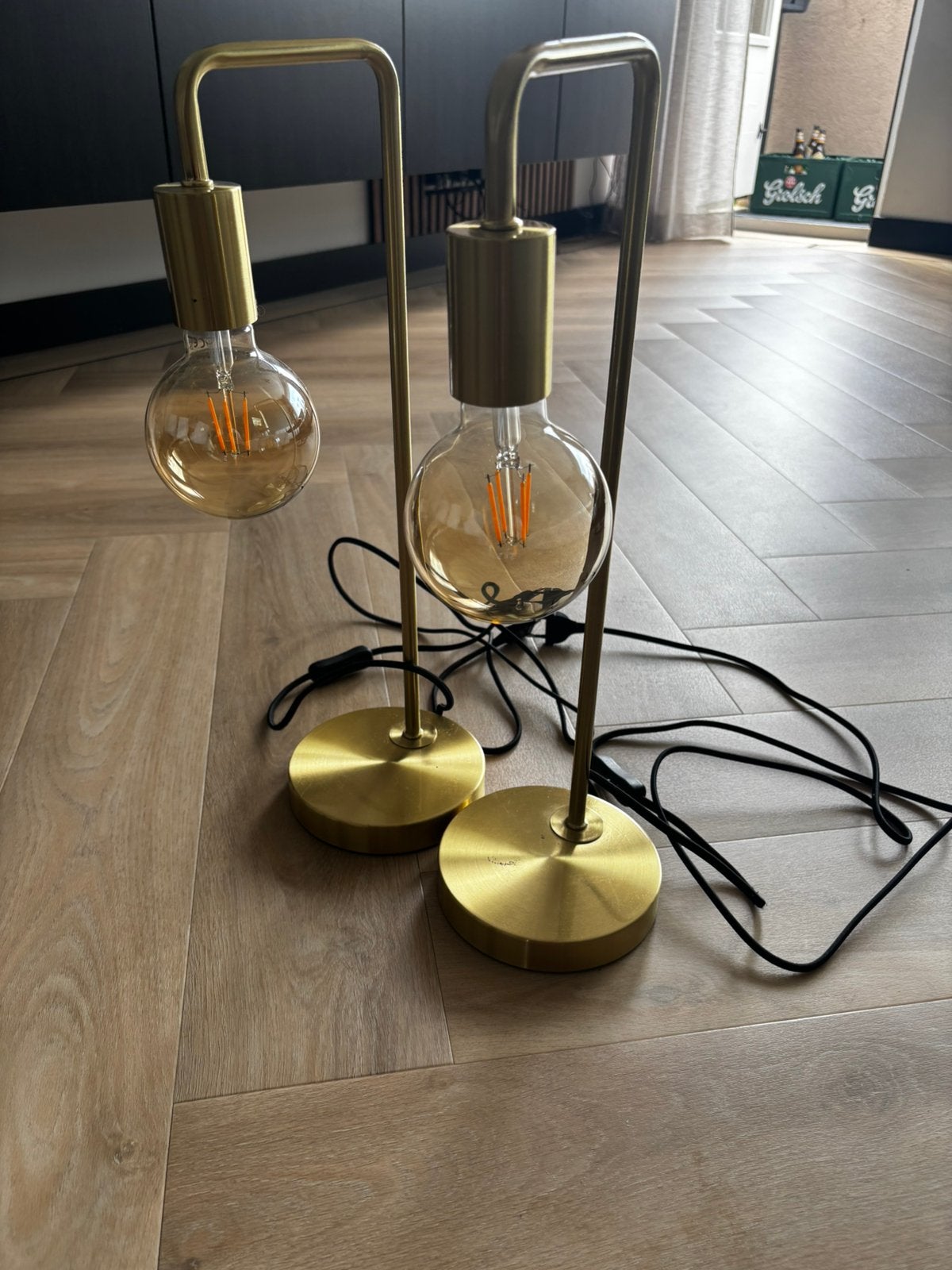 Gouden (bed)lampen, Ophalen, Zo goed als nieuw, Minder dan 50 cm