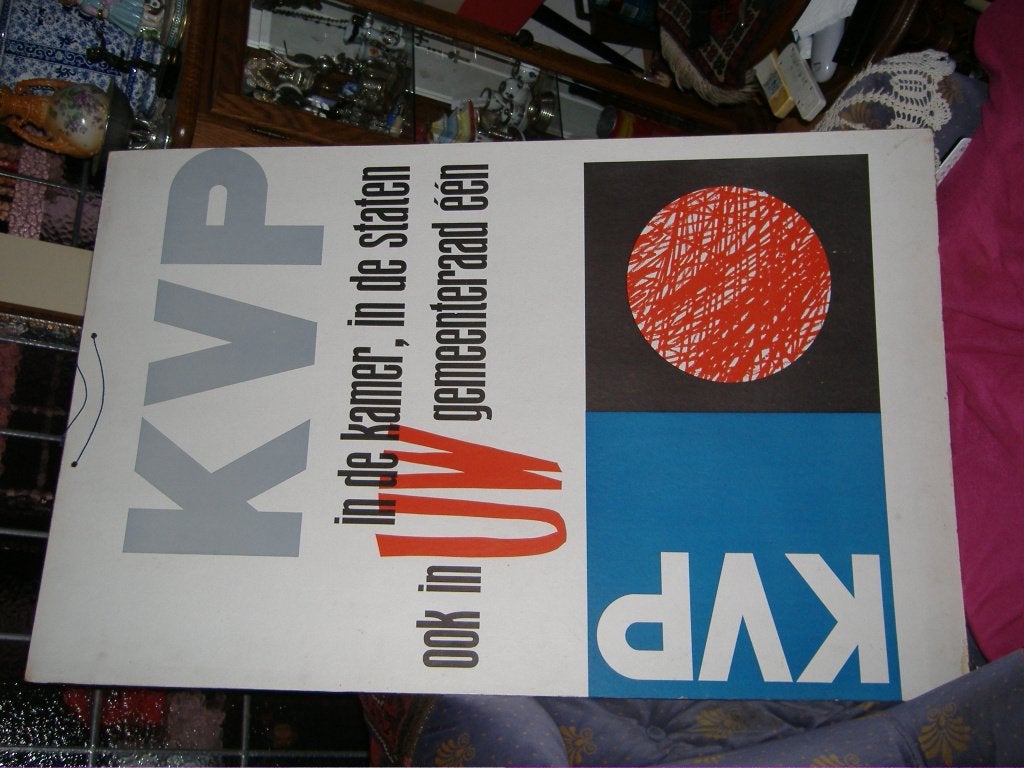 groot kvp bord jaren 50?, Ophalen, Gebruikt, Reclamebord
