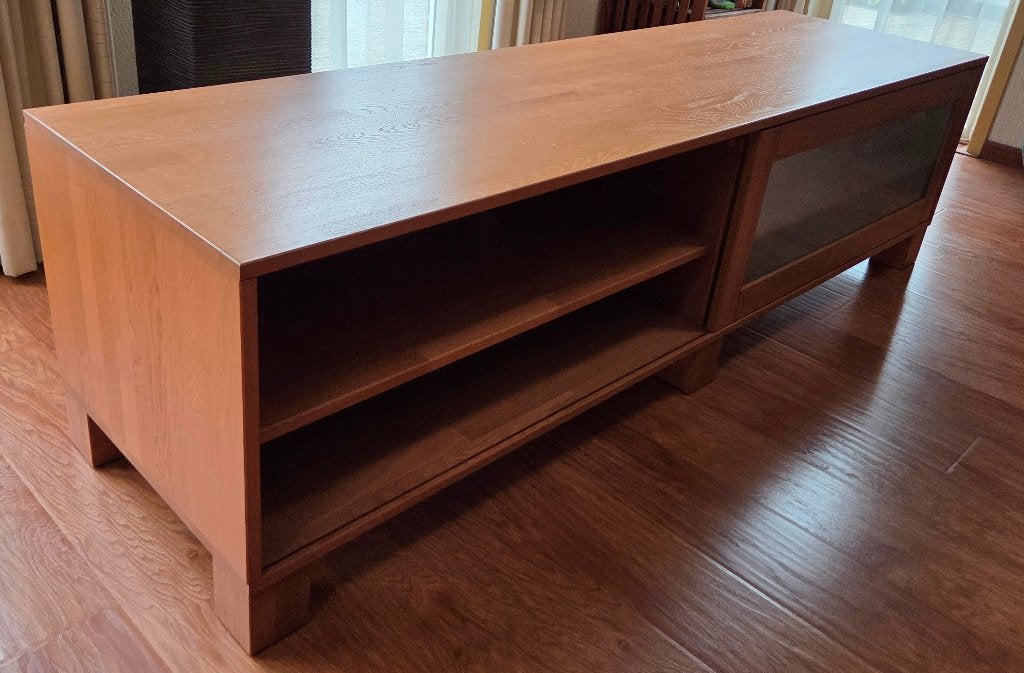 TV-meubel eikenhout (182x50x50cm), Huis en Inrichting, Ophalen, Gebruikt, 150 tot 200 cm, Eikenhout