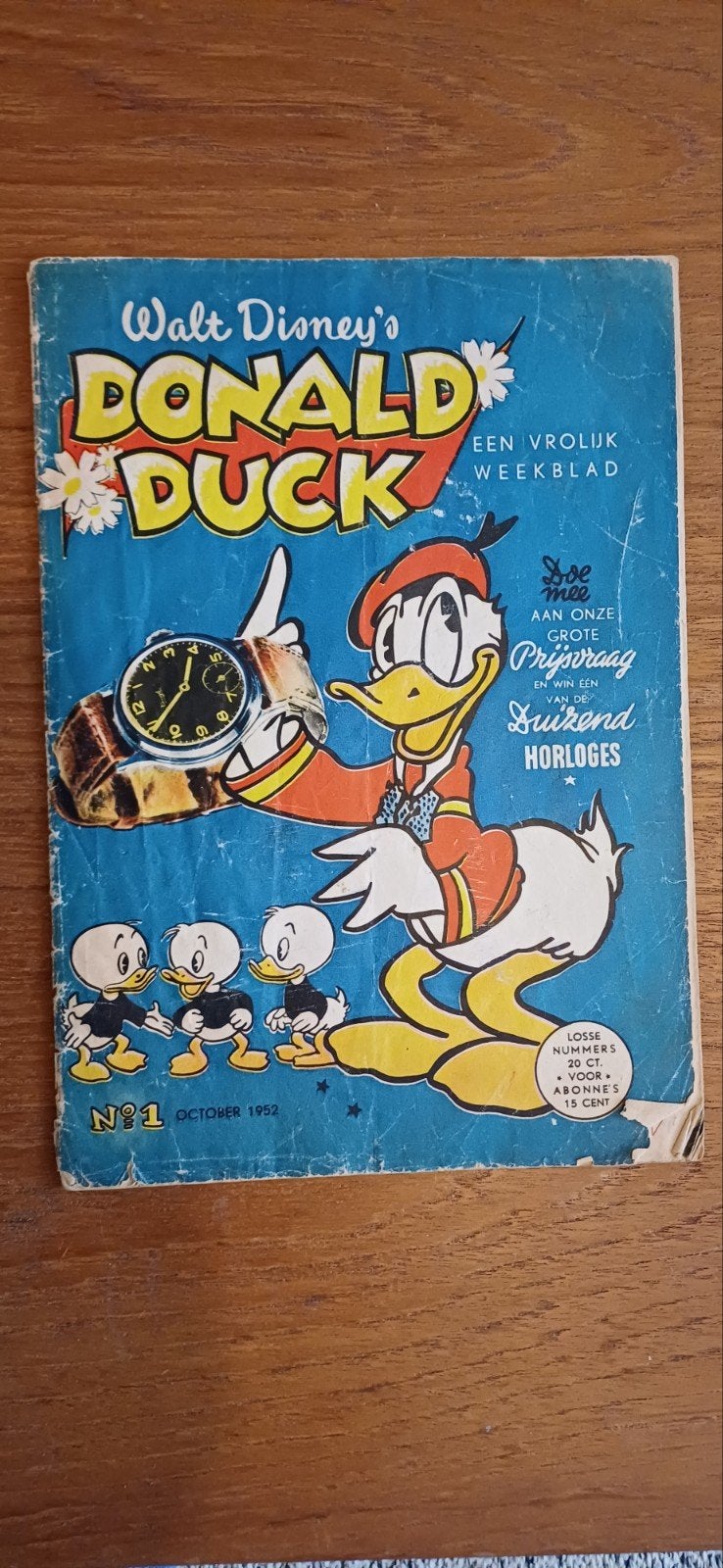 Donald Duck nummer 1 1952, Eén stripboek, Ophalen of Verzenden, Gelezen