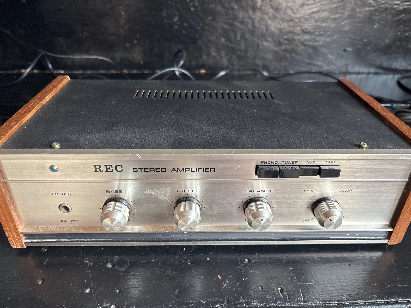 REC RA-210 Stereo Versterker - Vintage Audio, Overige merken, Gebruikt, Ophalen of Verzenden, Minder dan 60 watt