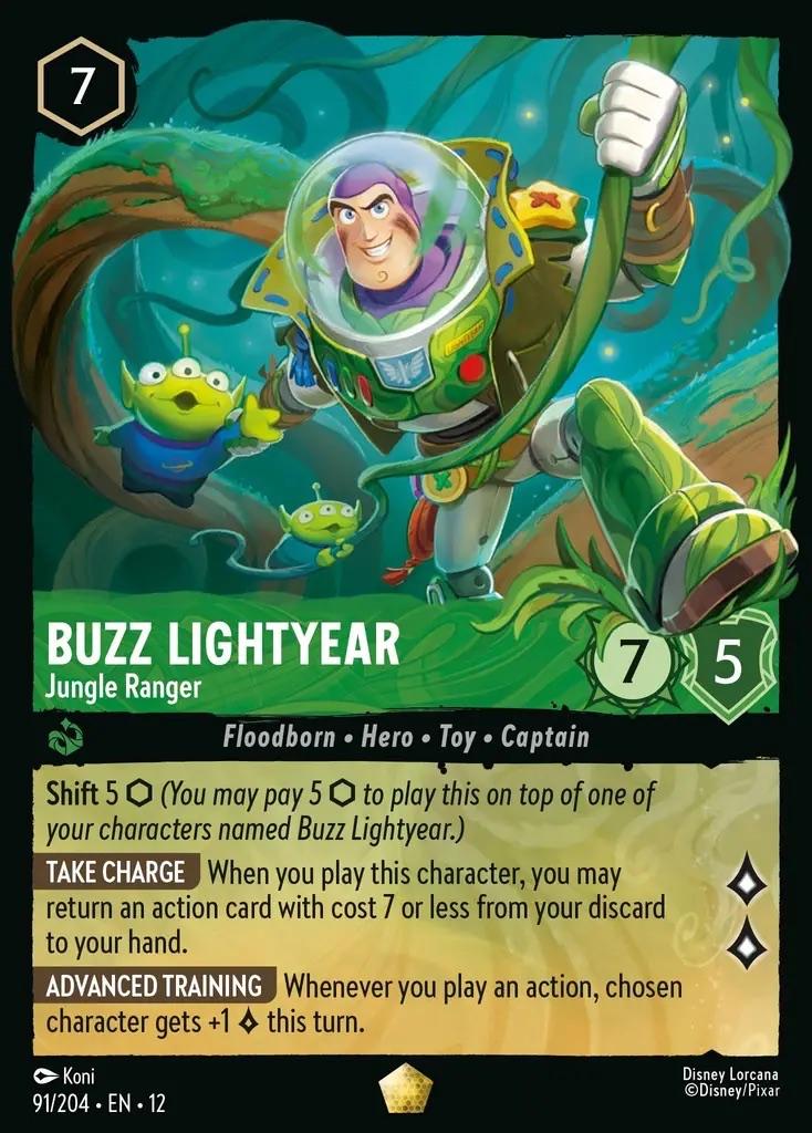 Disney Lorcana - Wilds Unknown - 012-091 - Buzz Lightyear, Ophalen of Verzenden, Nieuw, Losse kaart
