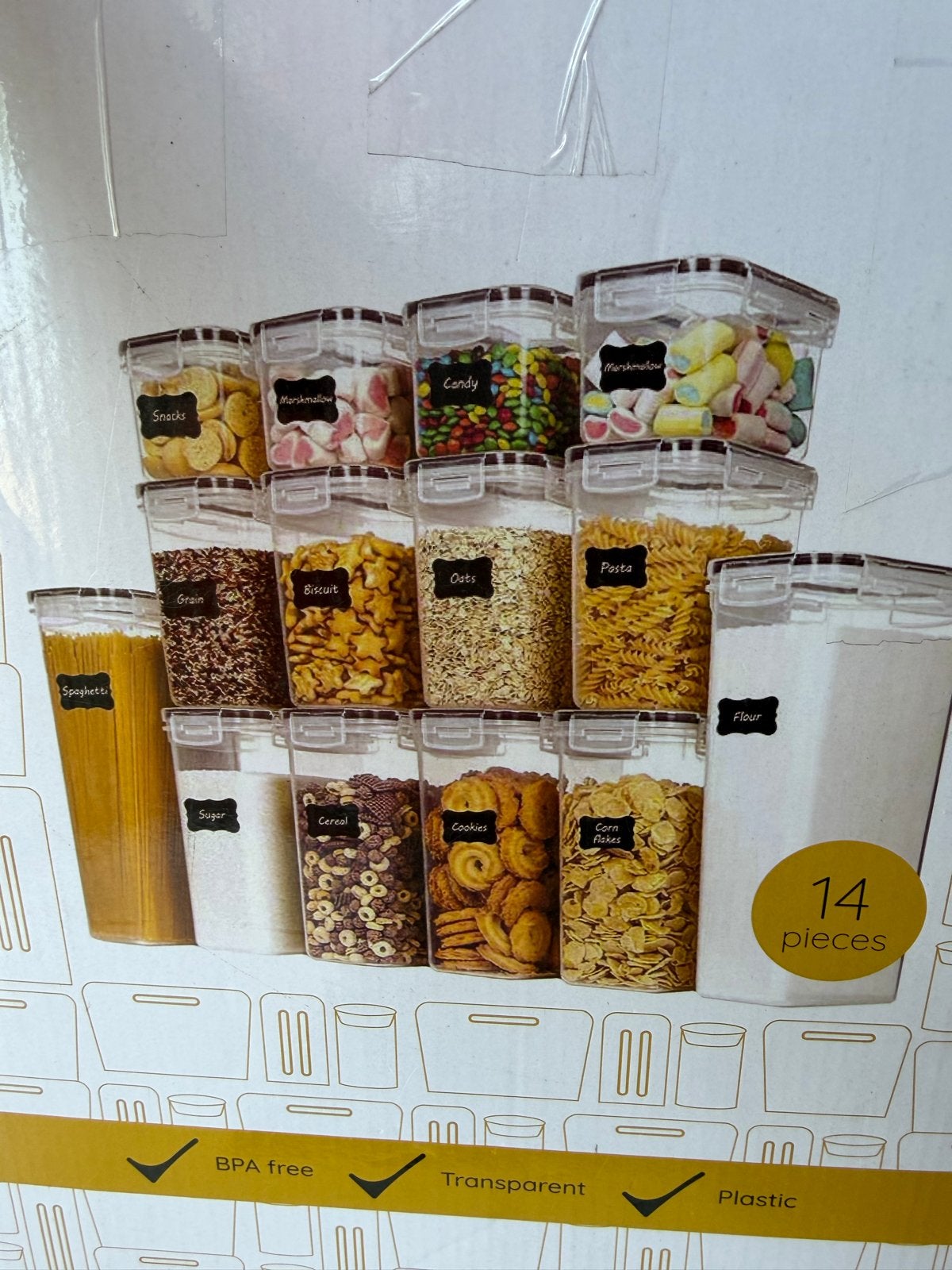 14-delige voorraadbakjes set - nieuw in verpakking, Voorraadpot, Ophalen, Nieuw, Kunststof
