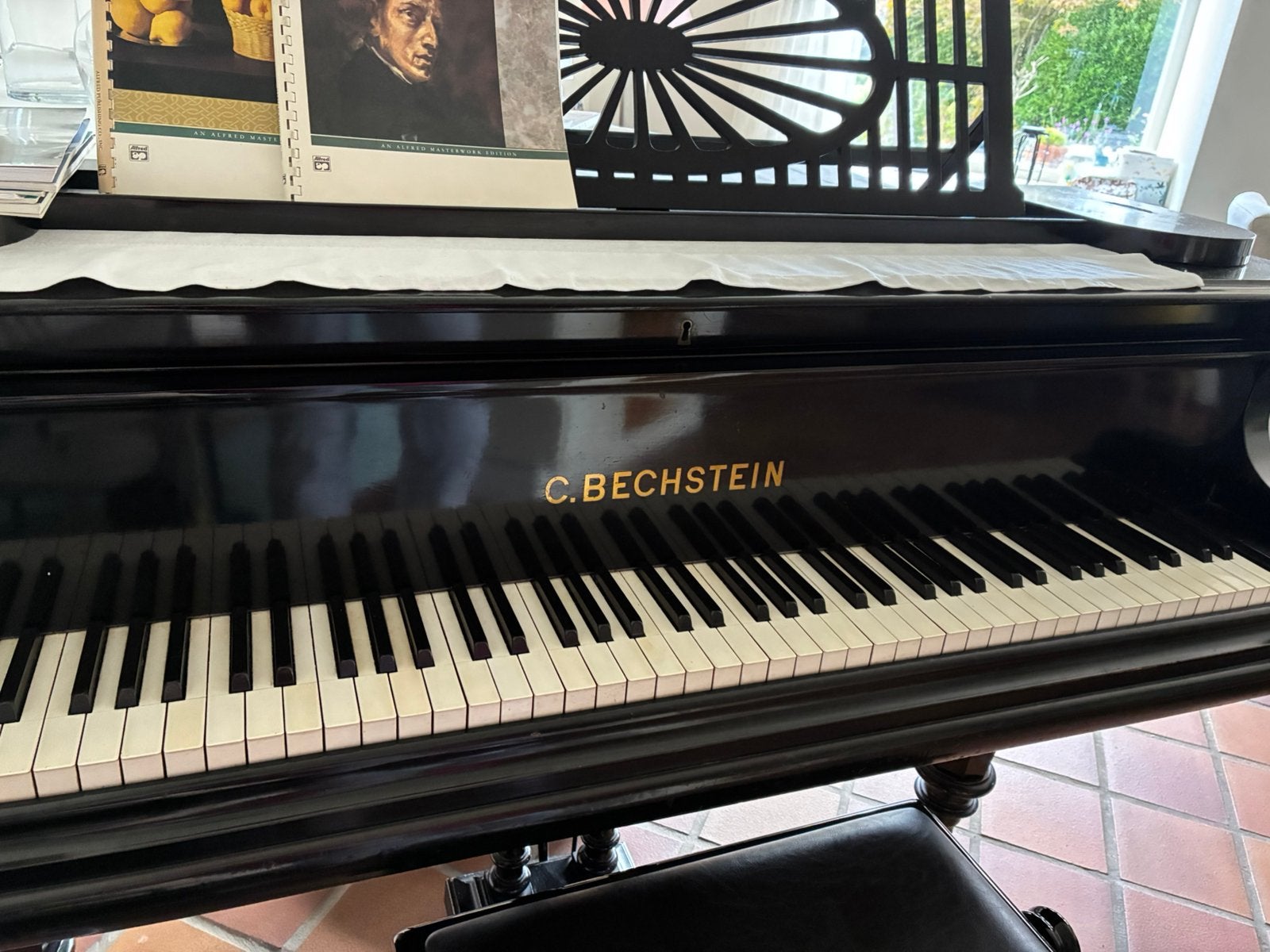 Bechstein vleugel, Muziek en Instrumenten, Piano's, Ophalen, Gebruikt, Zwart, Vleugel