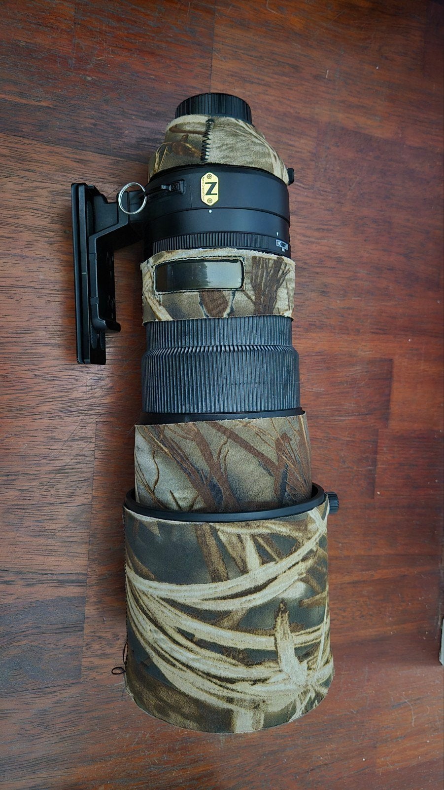 Nikon 300mm f2.8 VRII met camouflagehoes en tas, Beschermhoes/tas, Nikon, Zo goed als nieuw, Nikon F-mount