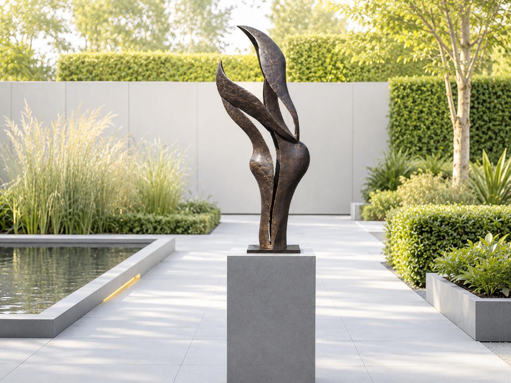 bronzen beeld / MODERN LIEFDESPAAR / 45 cm hoog, Nieuw, Info@huisentuindecoratiemarie.nl, Mensenbeeld, Huis en tuin decoratie marie