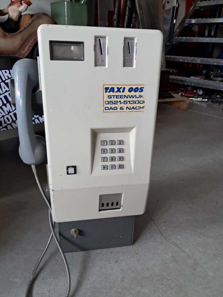 Munttelefoon PTT Kimus 2 jaren 80e op guldens en kwartjes., Verzamelen, Automaten | Overige, Ophalen, Eu, Gebruikt, Eu