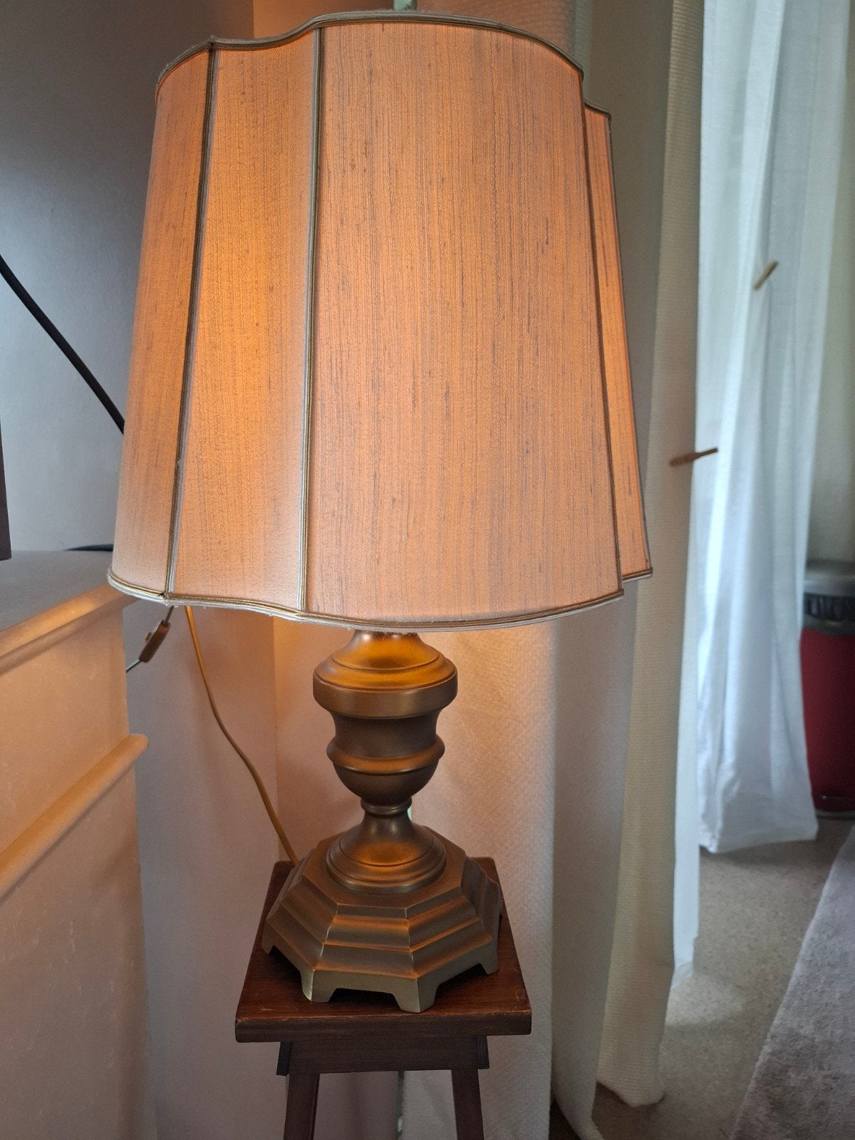 Set van 2 klassieke tafellampen, ecru kappen, Antiek en Kunst, Antiek | Lampen, Ophalen