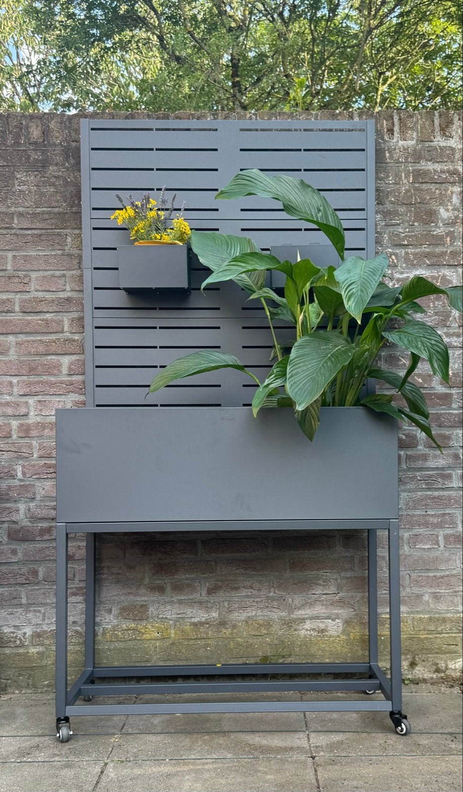 Nieuwe metalen plantenbak met wielen, 178x90x40 cm, Ophalen, Nieuw, 60 tot 100 cm, 60 cm of meer