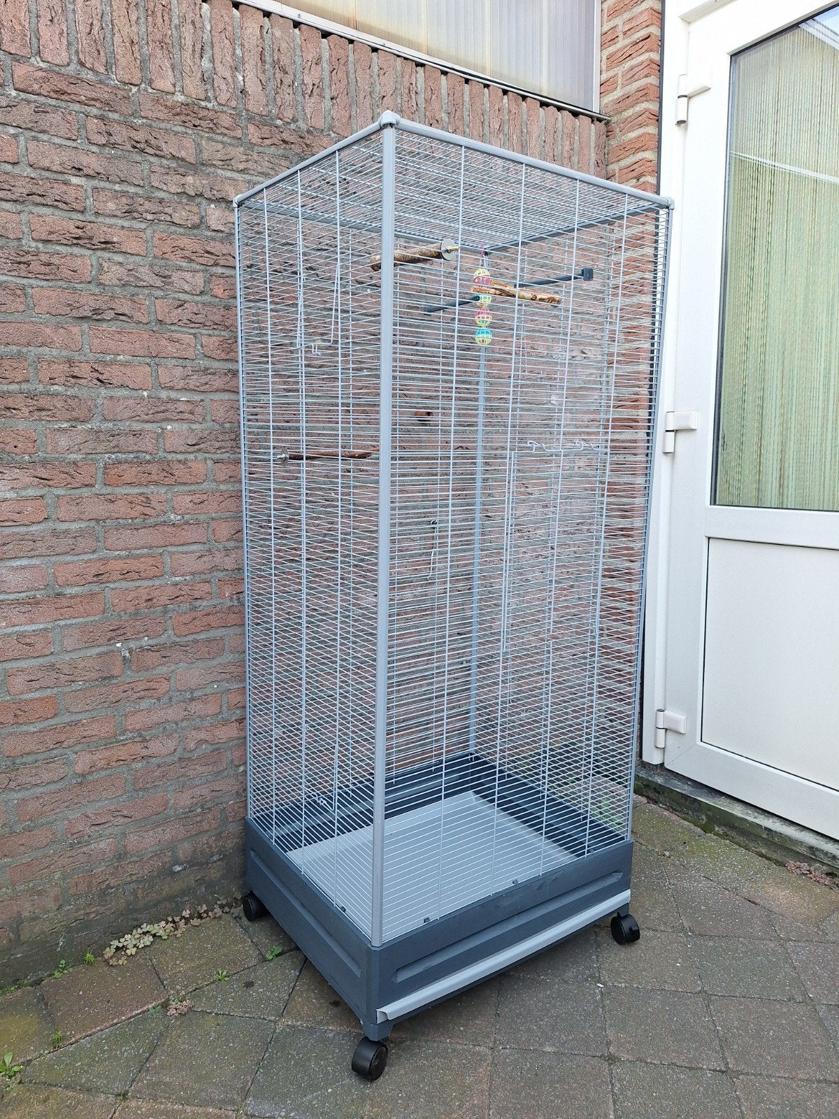 Grote vogelkooi + extra's, Ophalen, Zo goed als nieuw, Metaal, Vogelkooi