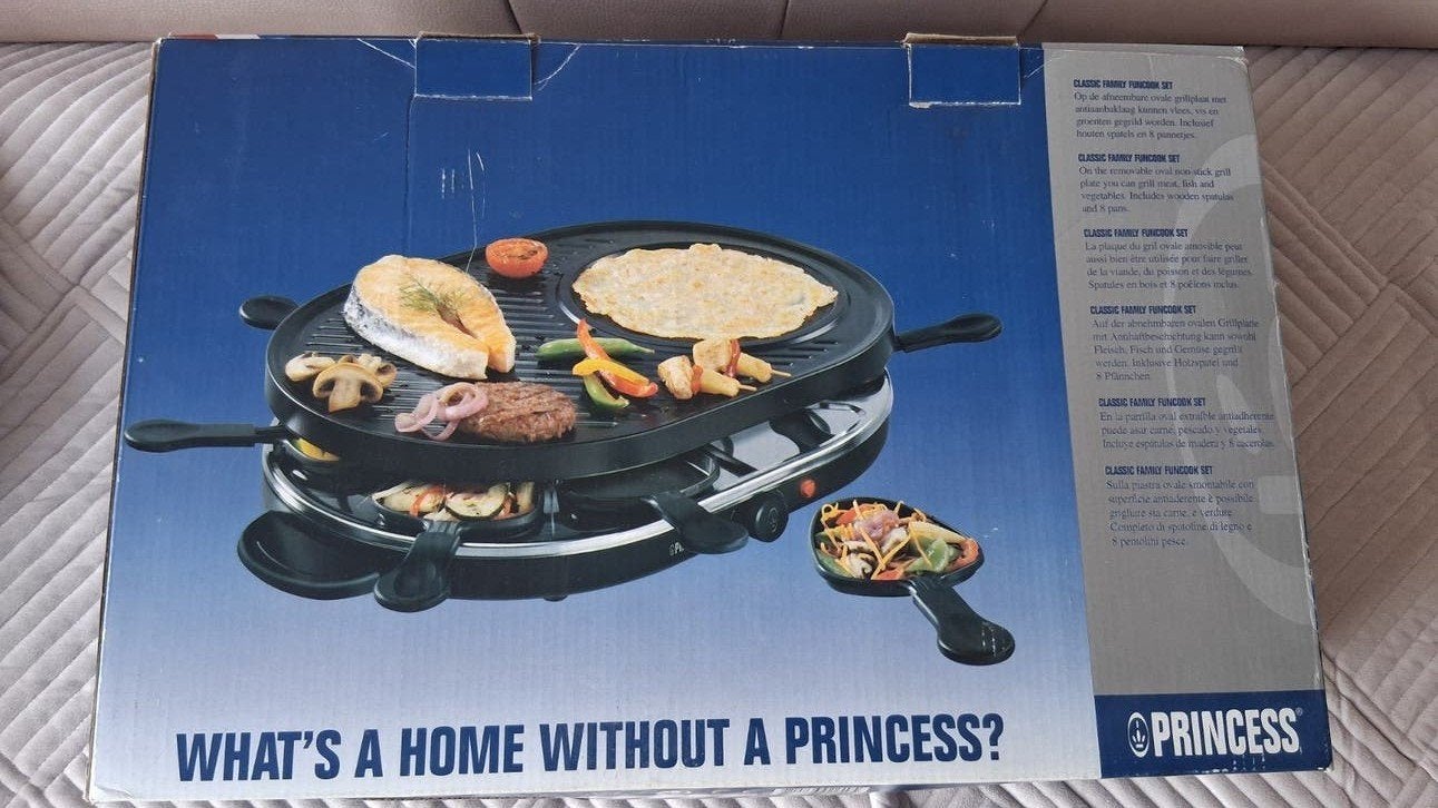 Princess Gourmetstel voor 8 personen - Zo goed als nieuw, Witgoed en Apparatuur, Gourmetstellen, Ophalen of Verzenden