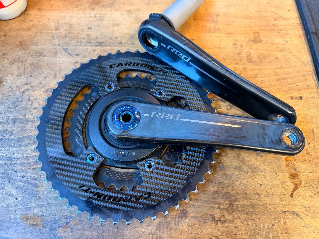 Carbon-Ti/Sigeyi/SRAM Red E1 Powermeter Crankset, Crankstel of Pedalen, Gravelbike, Ophalen of Verzenden, Zo goed als nieuw