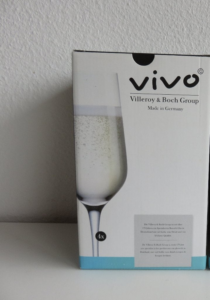 4 Vivo by Villeroy en Boch champagne glazen, champagneglazen, Ophalen, Zo goed als nieuw, Overige typen