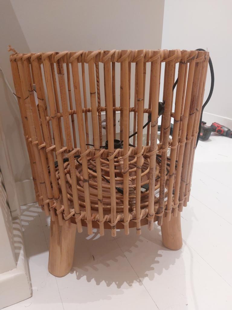 Nieuwe Bamboe Lamp op Pootjes - Boho Ibiza Stijl, Boho Ibiza, Nieuw, Ophalen of Verzenden, Minder dan 100 cm