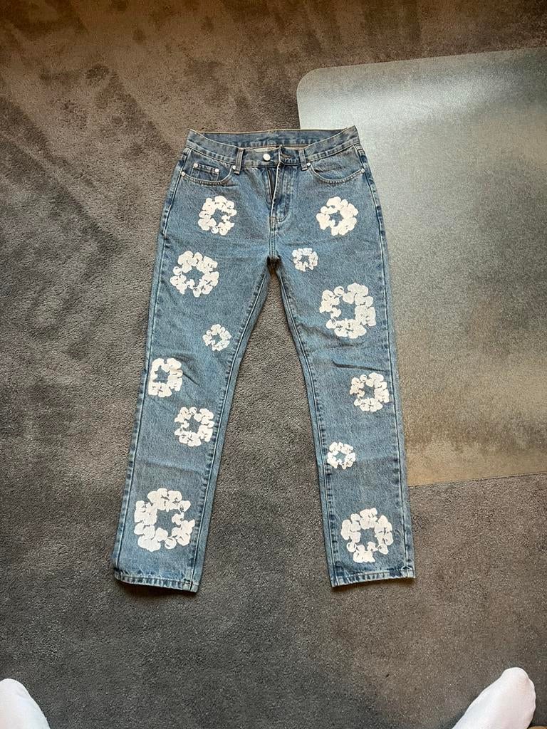 Denim tears broek, Kleding | Dames, Ophalen of Verzenden, Zo goed als nieuw, Blauw