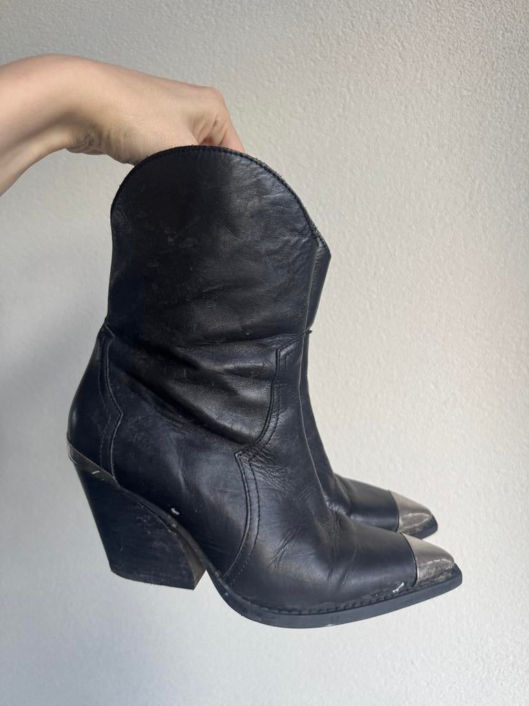 Sacha zwarte cowboy laarzen met metalen neus, Kleding | Dames, Zwart, Lage of Enkellaarzen, Ophalen of Verzenden, Sacha