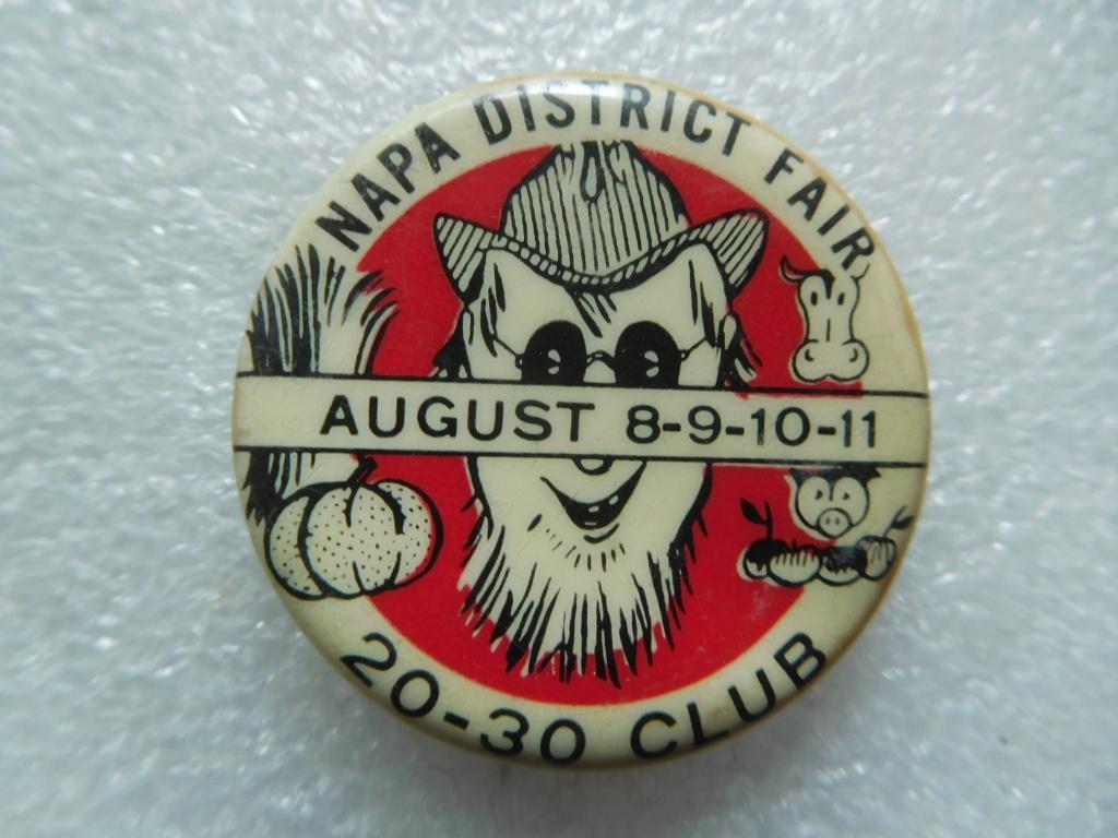 speldje / button NAPA District fair august 8-9-10-11, Ophalen of Verzenden, Gebruikt, Overige onderwerpen