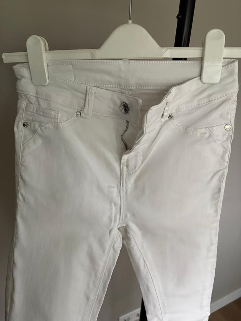 Witte broek maat S Amisu - slechts 1 keer gedragen, Wit, Ophalen of Verzenden, Zo goed als nieuw, Maat 36 (S)