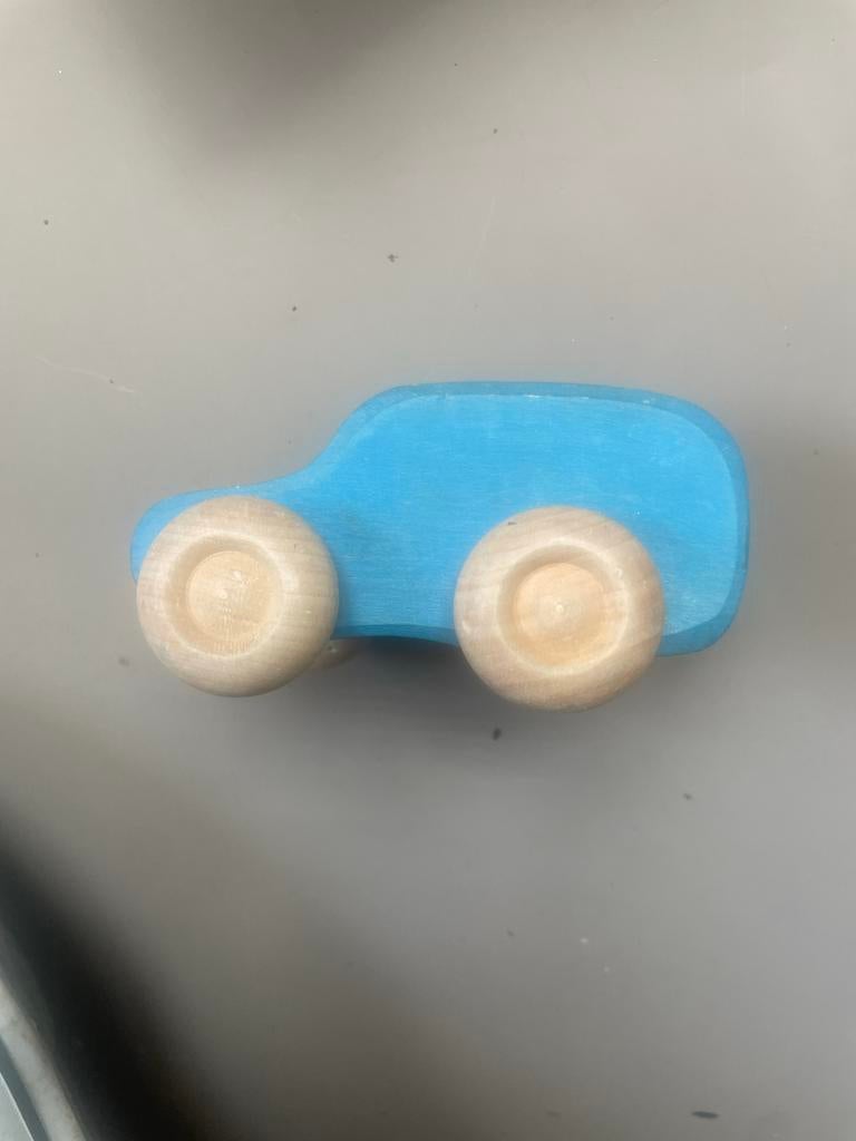 Grimms houten auto’s, Ophalen of Verzenden, Zo goed als nieuw, Rij- of Hobbelspeelgoed