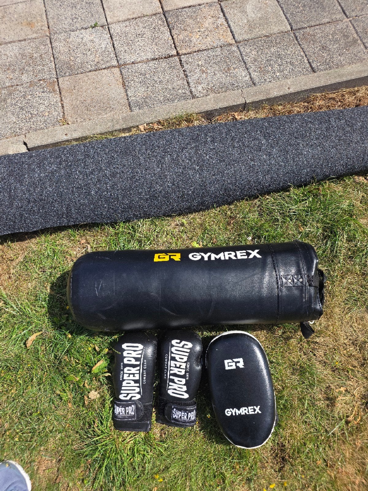 Boksbal set Gymrex met handschoenen en bescherming, Ophalen, Gebruikt, Boksbal