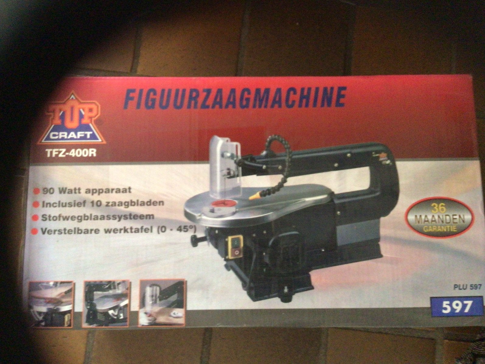 elektrische figuurzaagmachine (topcraft), Ophalen of Verzenden, Zo goed als nieuw, 30 tot 70 mm, Figuurzaag