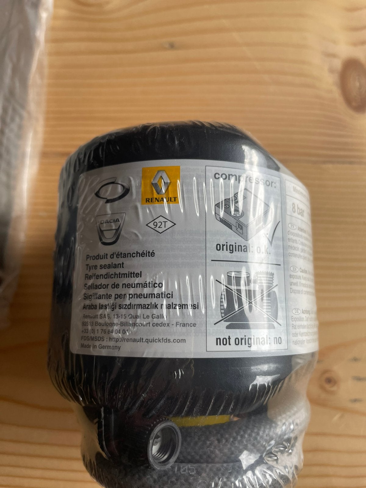 Renault captur banden reparatie set, Ophalen