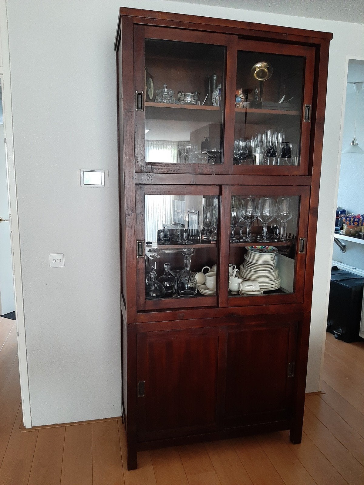 Koloniale Kast - 2-delig - 100x180x45cm, Ophalen, Gebruikt
