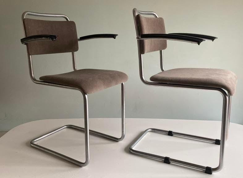 Vier Gispen eetkamerstoelen 101 en 201, Huis en Inrichting, Ophalen, Gebruikt, Vintage, Vier