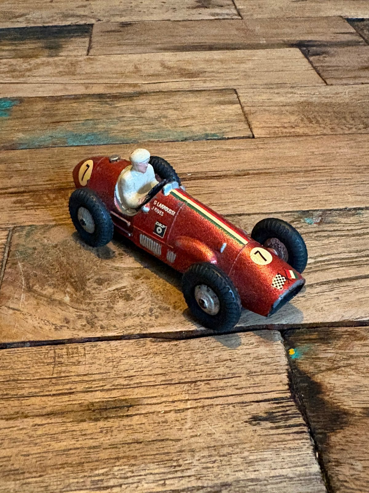 Dinky Toys 23J Ferrari Racing Car – Made in France – repaint, Ophalen of Verzenden, Zo goed als nieuw, Overige merken