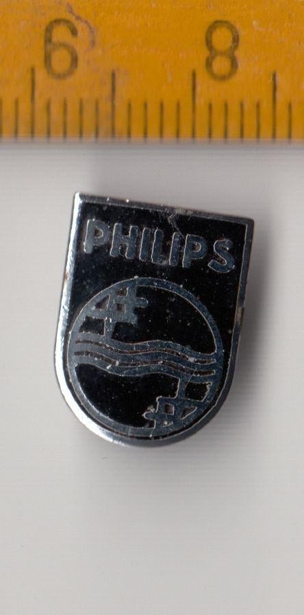 Philips emaille Radio Logo embleem Zwart, Ophalen of Verzenden