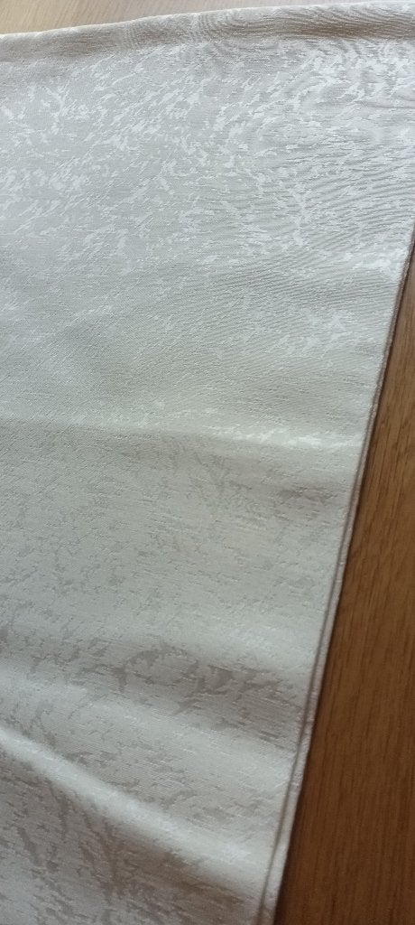 2 lappen Ongebruikte cremekleurige DAMAST. 2 x 120x272, Hobby en Vrije tijd, Wit, Ophalen of Verzenden, 30 tot 120 cm, Katoen