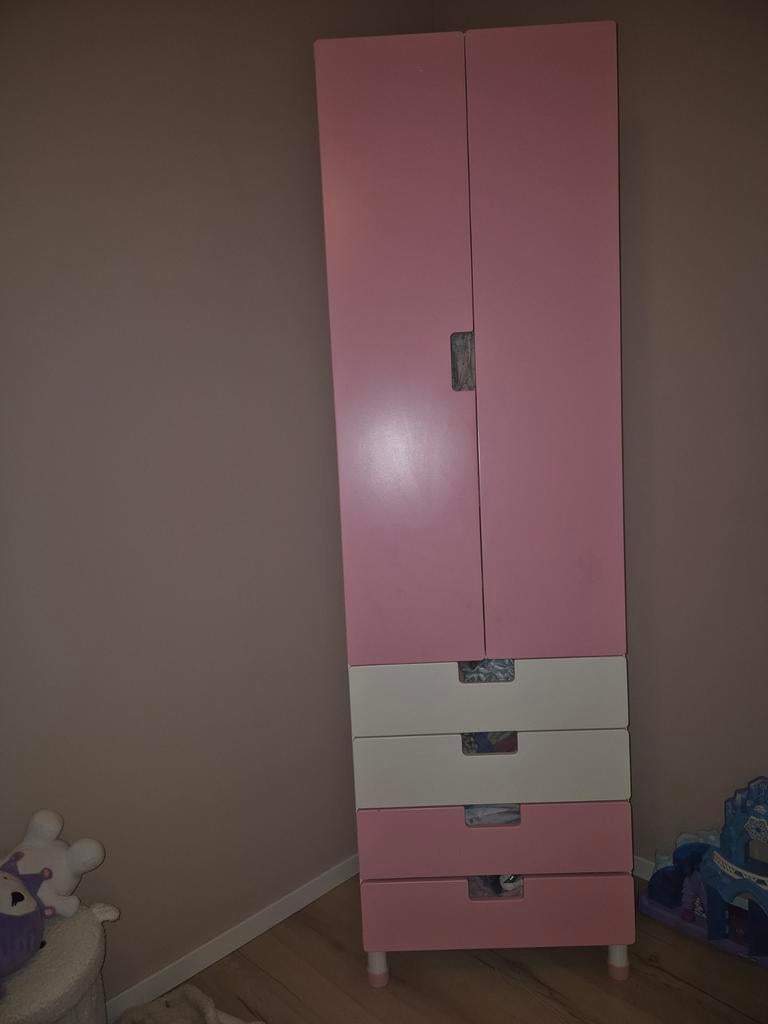 Roze kinderkledingkast met lades IKEA, Gebruikt, Minder dan 75 cm, 50 tot 70 cm, 105 cm of meer