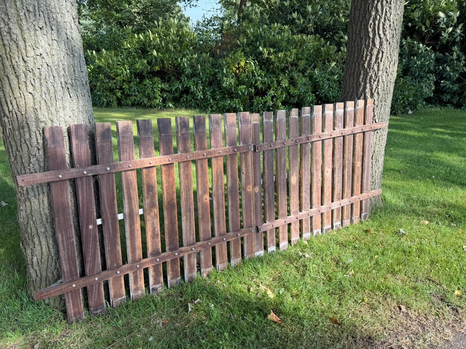 Roosters hardhout (tuin afrastering), Ophalen, Zo goed als nieuw, Hout, Tuinhek