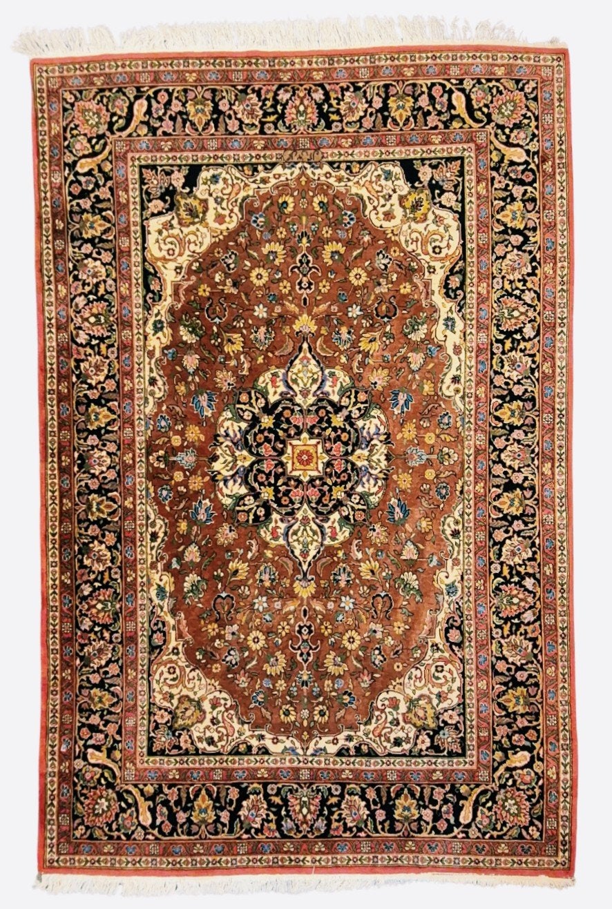 Groot perzisch tapijt Mashad 340x225 wollen vloerkleed iran, 1185VB, Info@rugsandcarpets.nl, De handelmaatschappij, Blauw